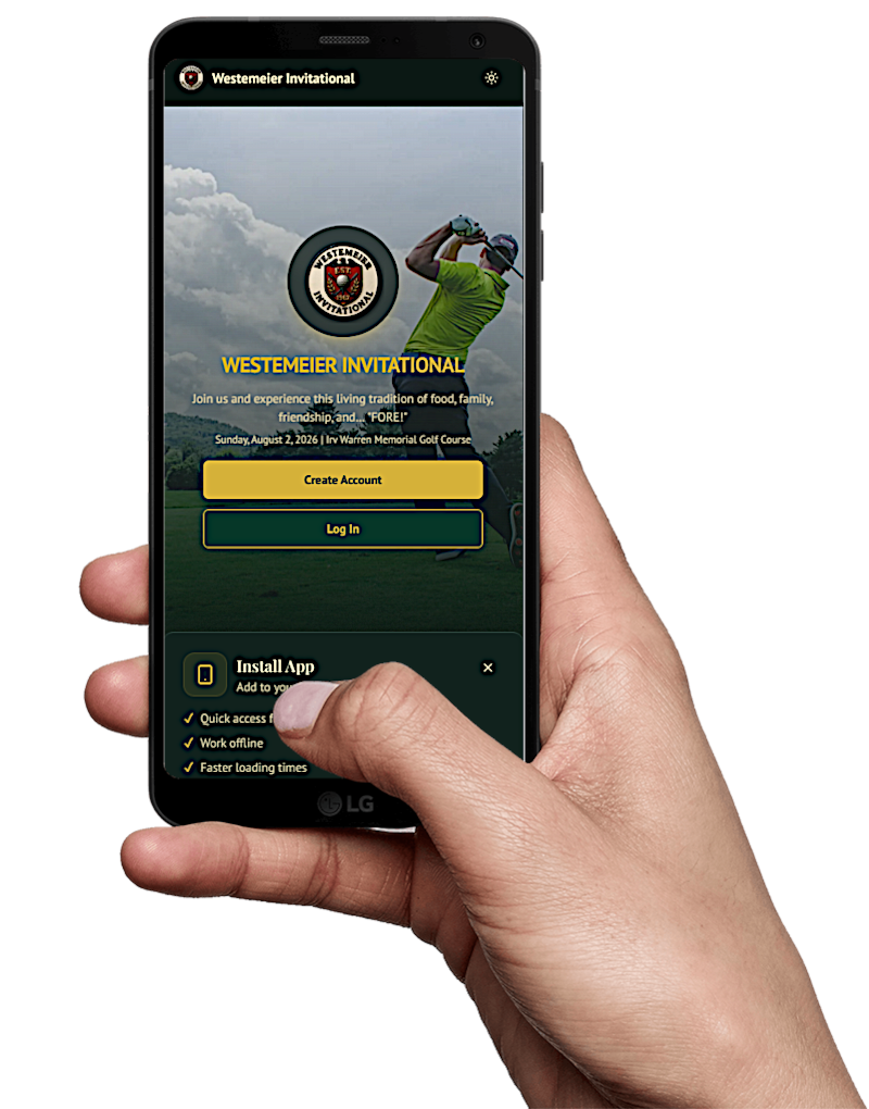 Golf App on Phone